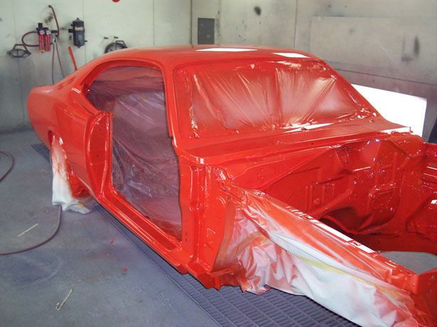 body before final clear coat