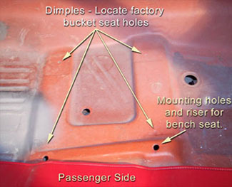 Bucket seat location