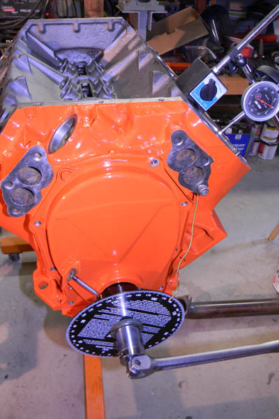 Finding top dead center with degree wheel and dial indicator