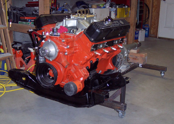 engine on dolly front