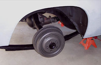 finished axle installation