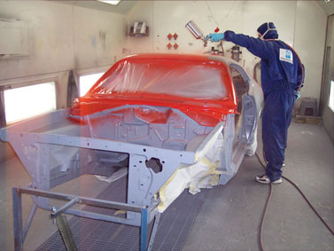 first coat of base on body