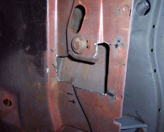 trimmed kick panel area